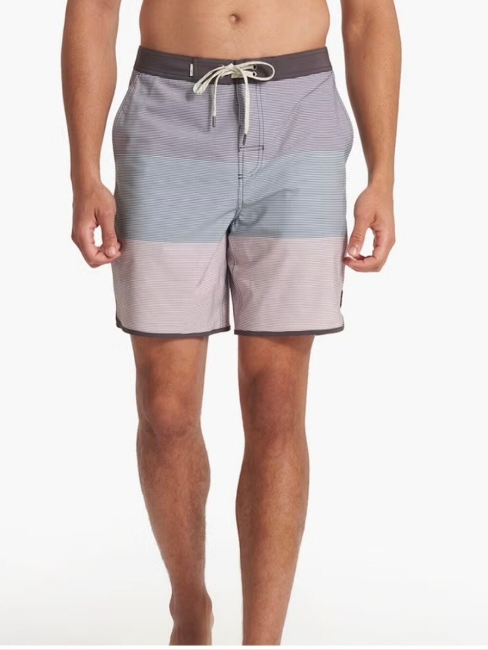 Vuori Men's Plum Wave Blue Stripe Cruise Board Shorts Size 32